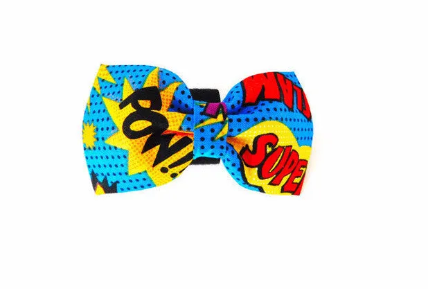 A Blue Comic Bow Tie/Flower Charlotte's Pet