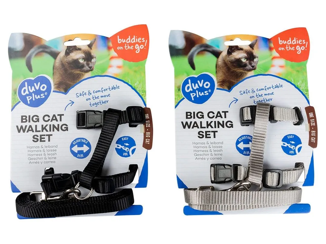 Big Cat Walking Set Uni 30-50Cm / 12Mm - 125Cm Mixed Colors Pets Qatar