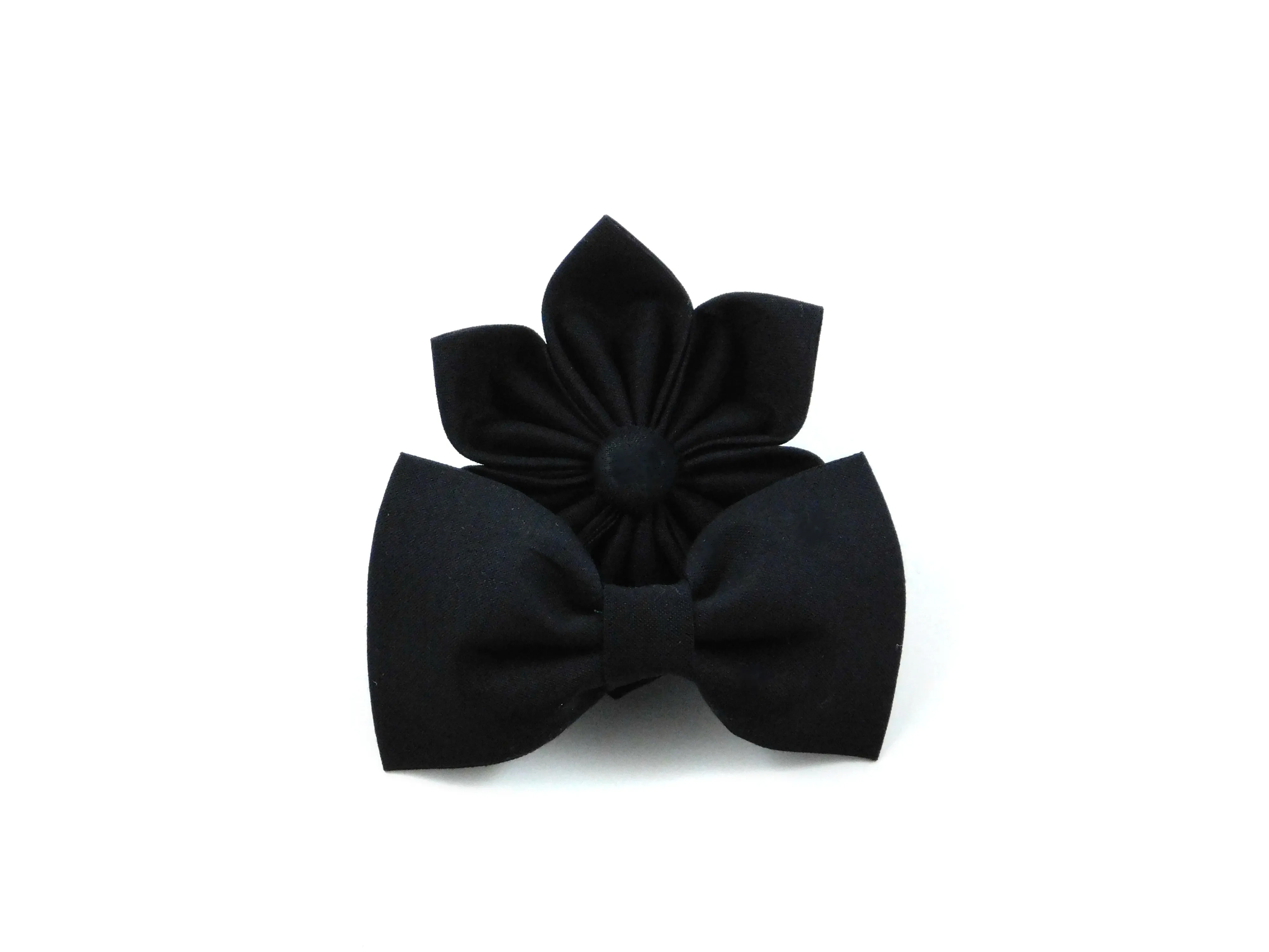 Black Dog and Cat Bow Tie/Collar Flower Charlotte's Pet