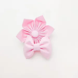Bubblegum Pink Dog & Cat Bow Tie/Collar Flower Charlotte's Pet