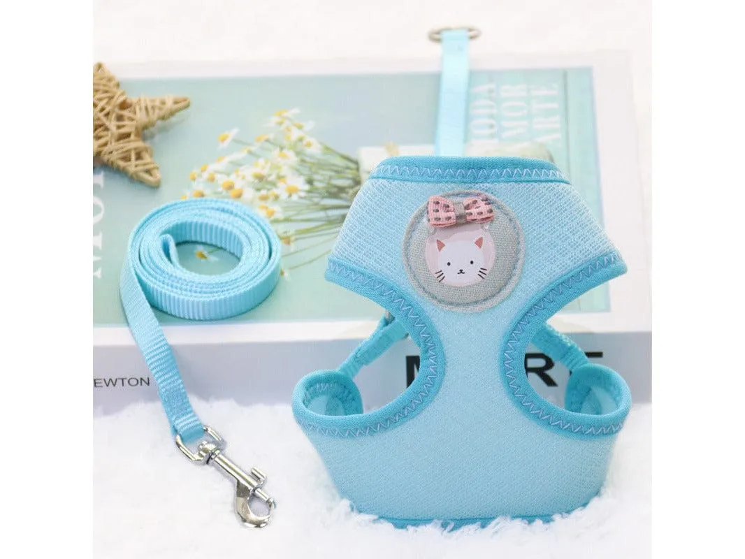 Candy Color Cartoon Bear Nylon Mesh Cat Pull Chest Mix Color Pets Qatar