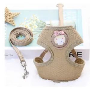 Candy Color Cartoon Bear Nylon Mesh Cat Pull Chest Pets Qatar