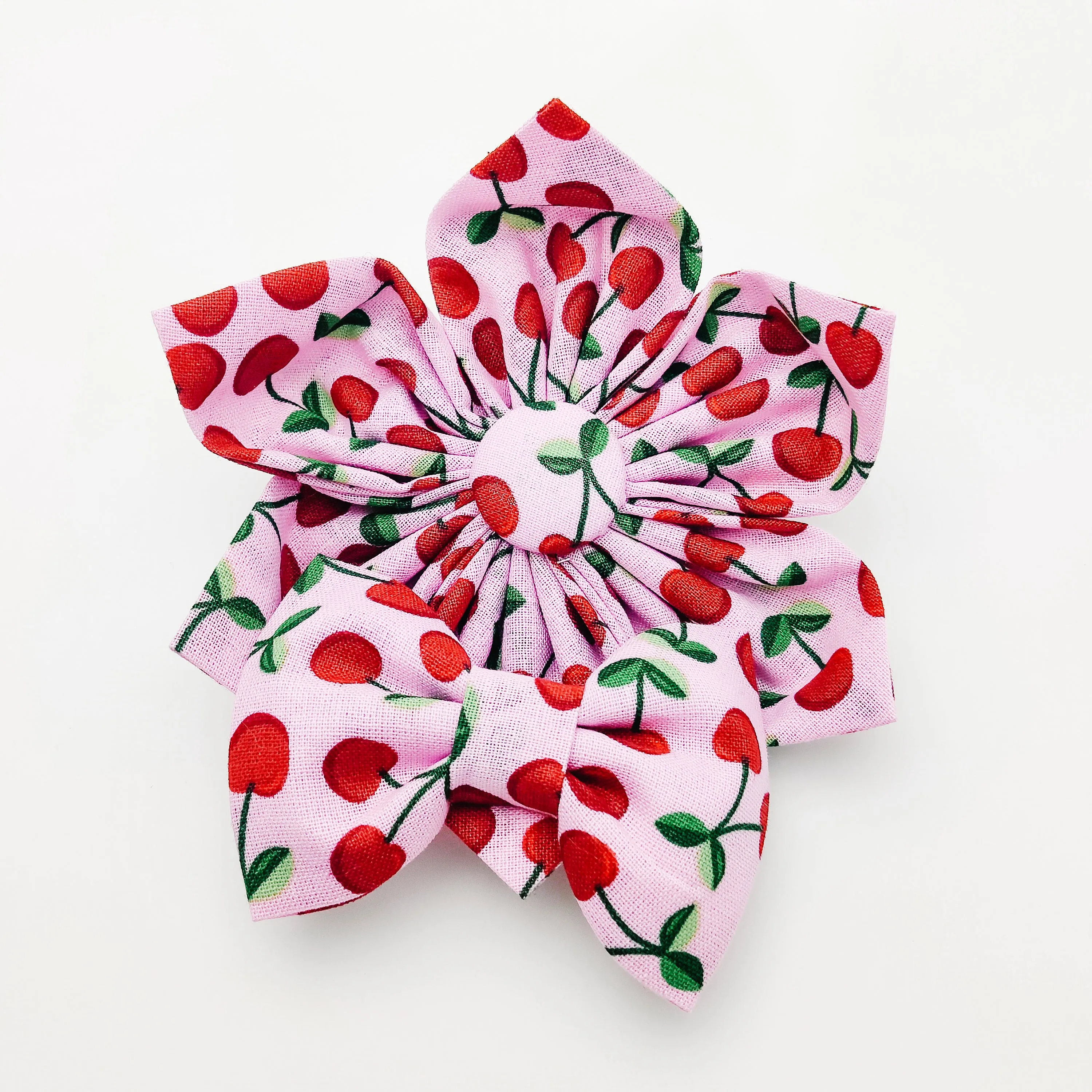 Cherries Dog & Cat Bow Tie/Collar Flower Charlotte's Pet