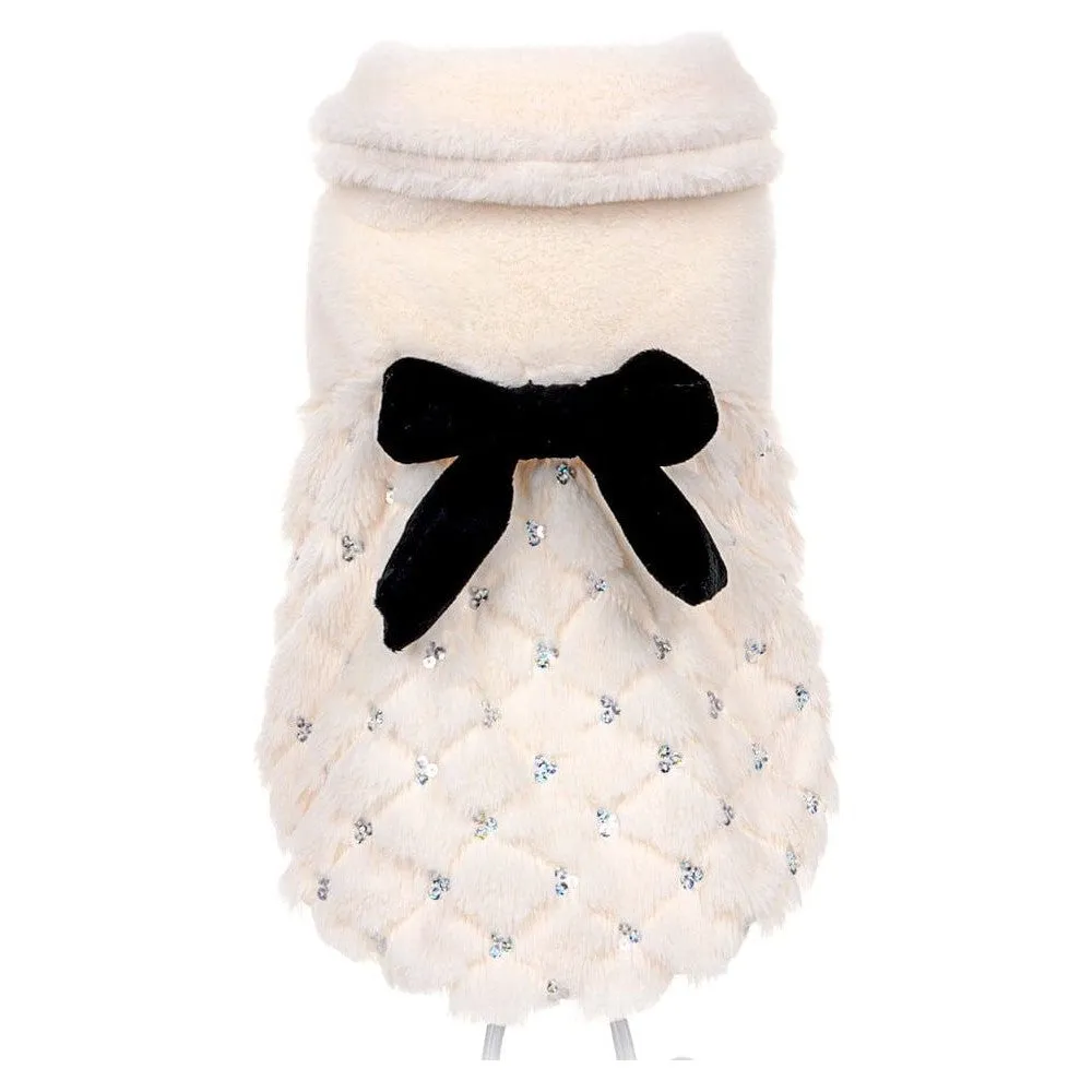 Elegant Bow Plush Coat Pets Qatar