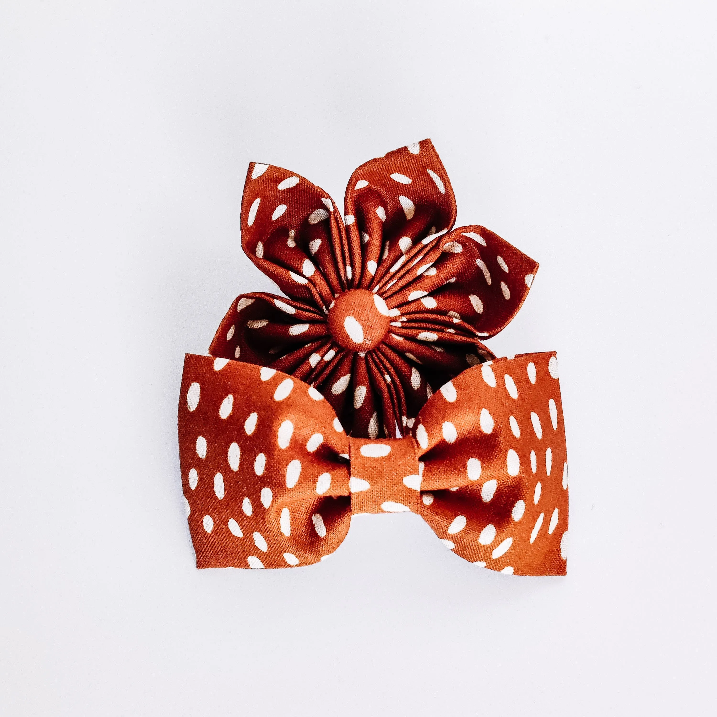 Fall Spots Dog & Cat Bow Tie/Collar Flower Charlotte's Pet