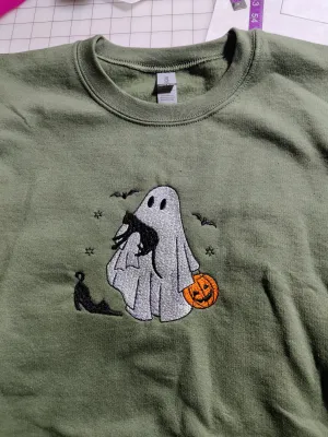 Ghost with Cats Crewneck Sweatshirt Charlotte's Pet