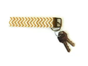 Gold Chevron Key Fob Wristlet Charlotte's Pet