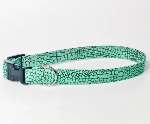 Green Crackle Dog Collar/ Cat Collar Charlotte's Pet