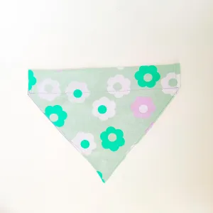 Green Groovy Daisies Dog Bandana & Cat Bandana Charlotte's Pet