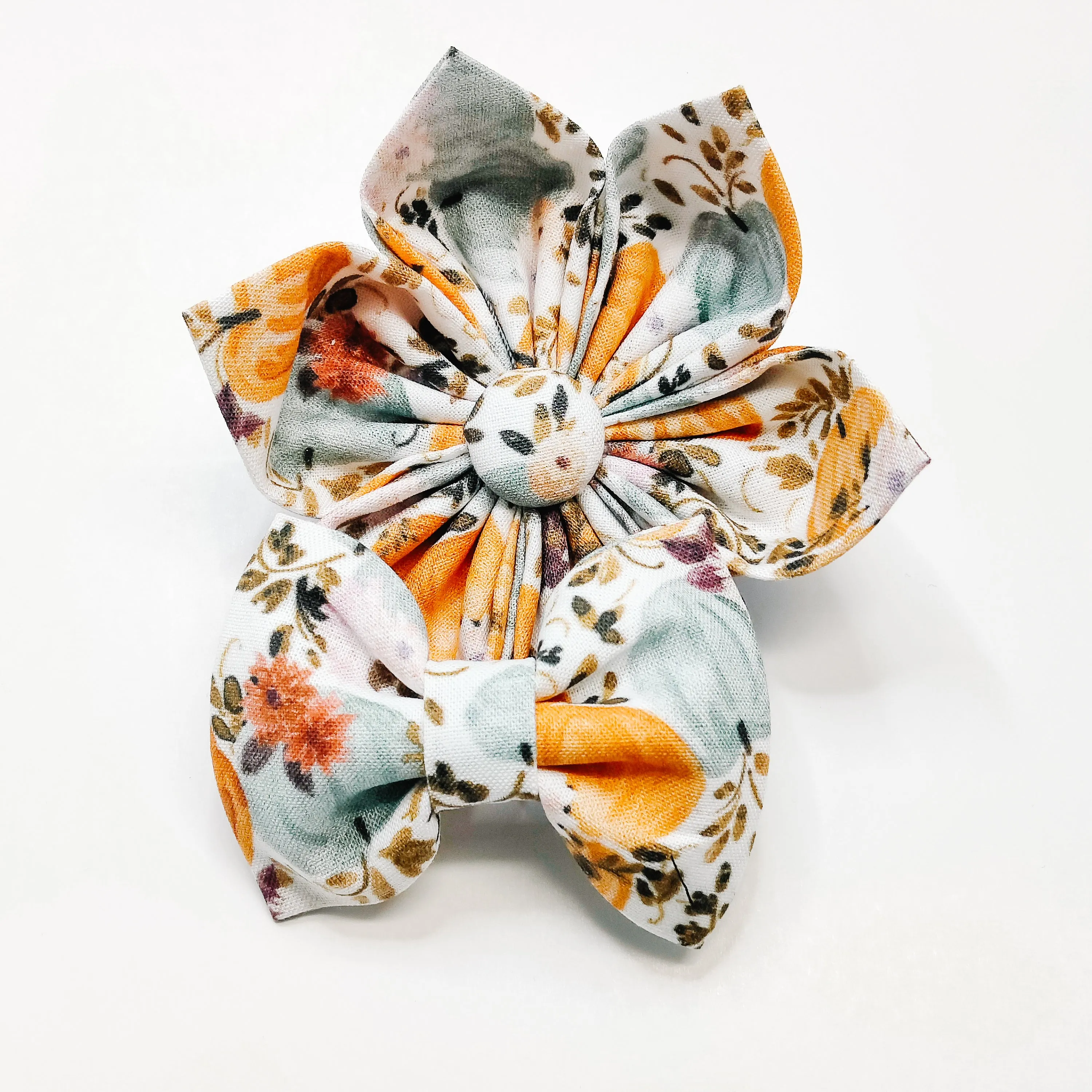 Harvest Pumpkins Dog & Cat Bow Tie/ Collar Flower Charlotte's Pet