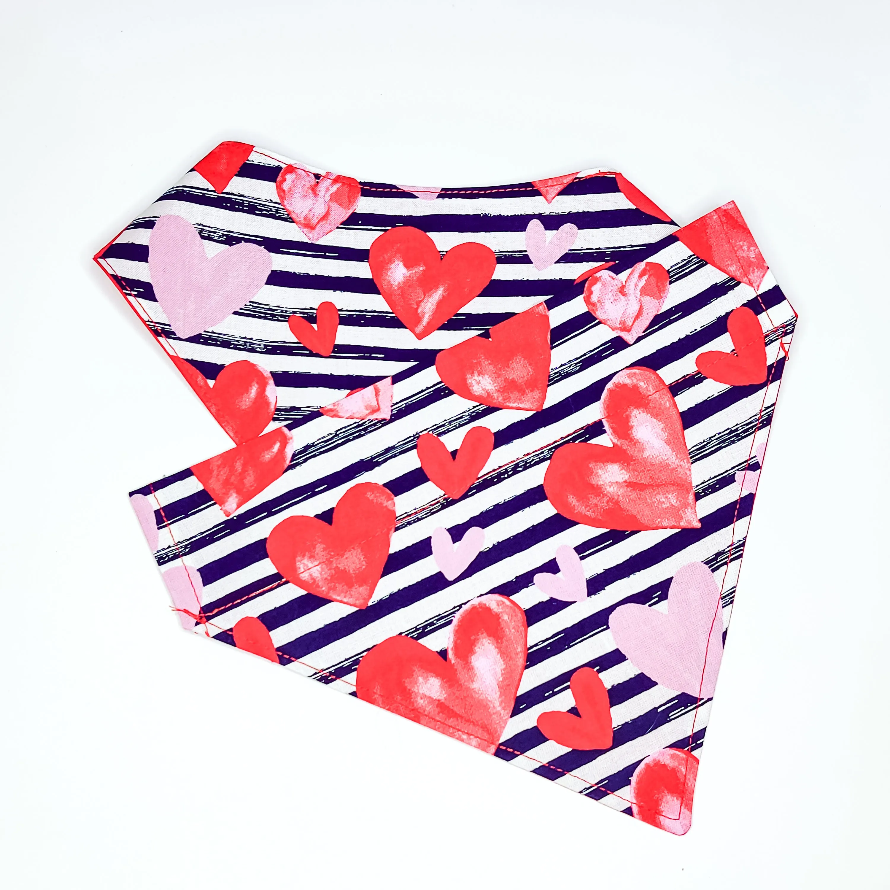 Hearts and Stripes Dog Bandana & Cat Bandana Charlotte's Pet