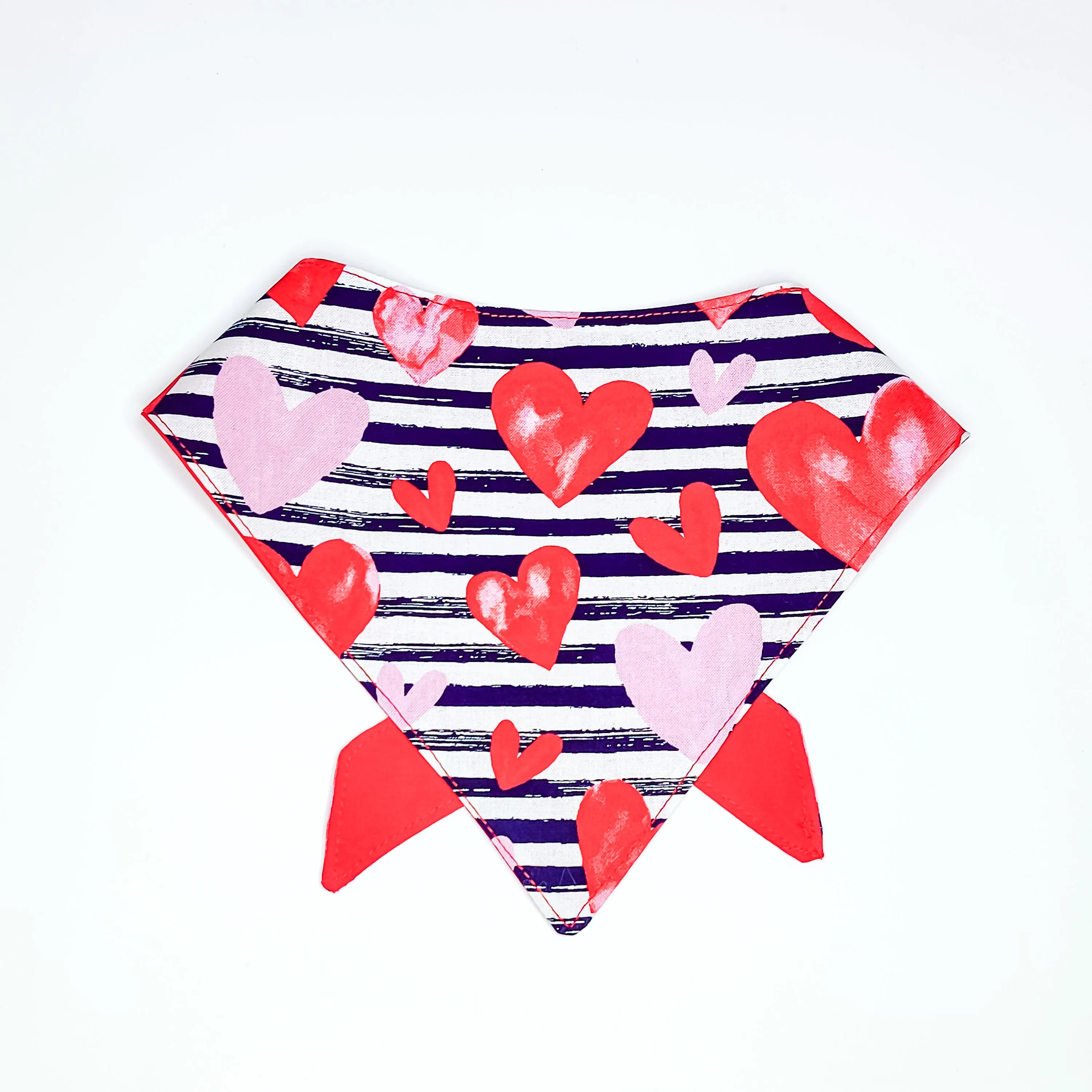 Hearts and Stripes Dog Bandana & Cat Bandana Charlotte's Pet
