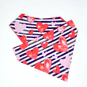 Hearts and Stripes Dog Bandana & Cat Bandana Charlotte's Pet