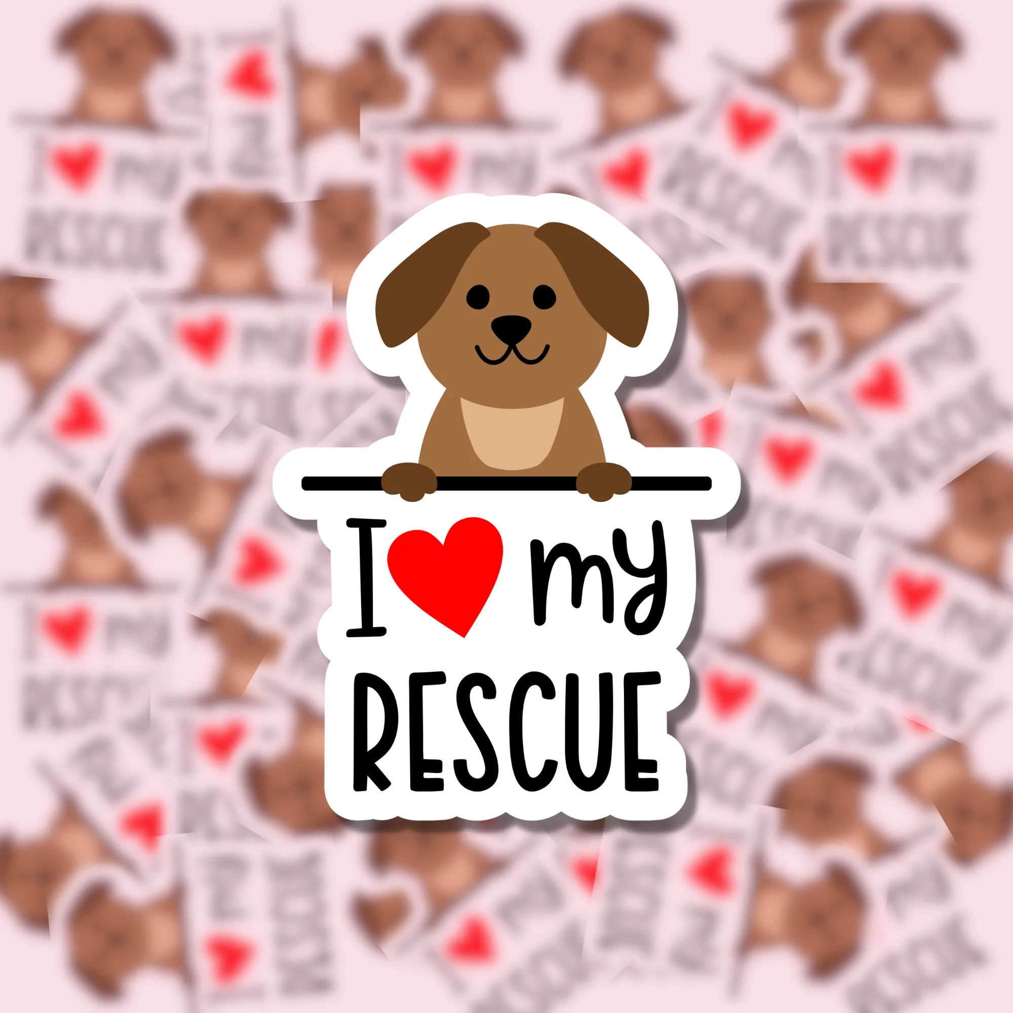 I Love my Dog Breed Sticker Charlotte's Pet