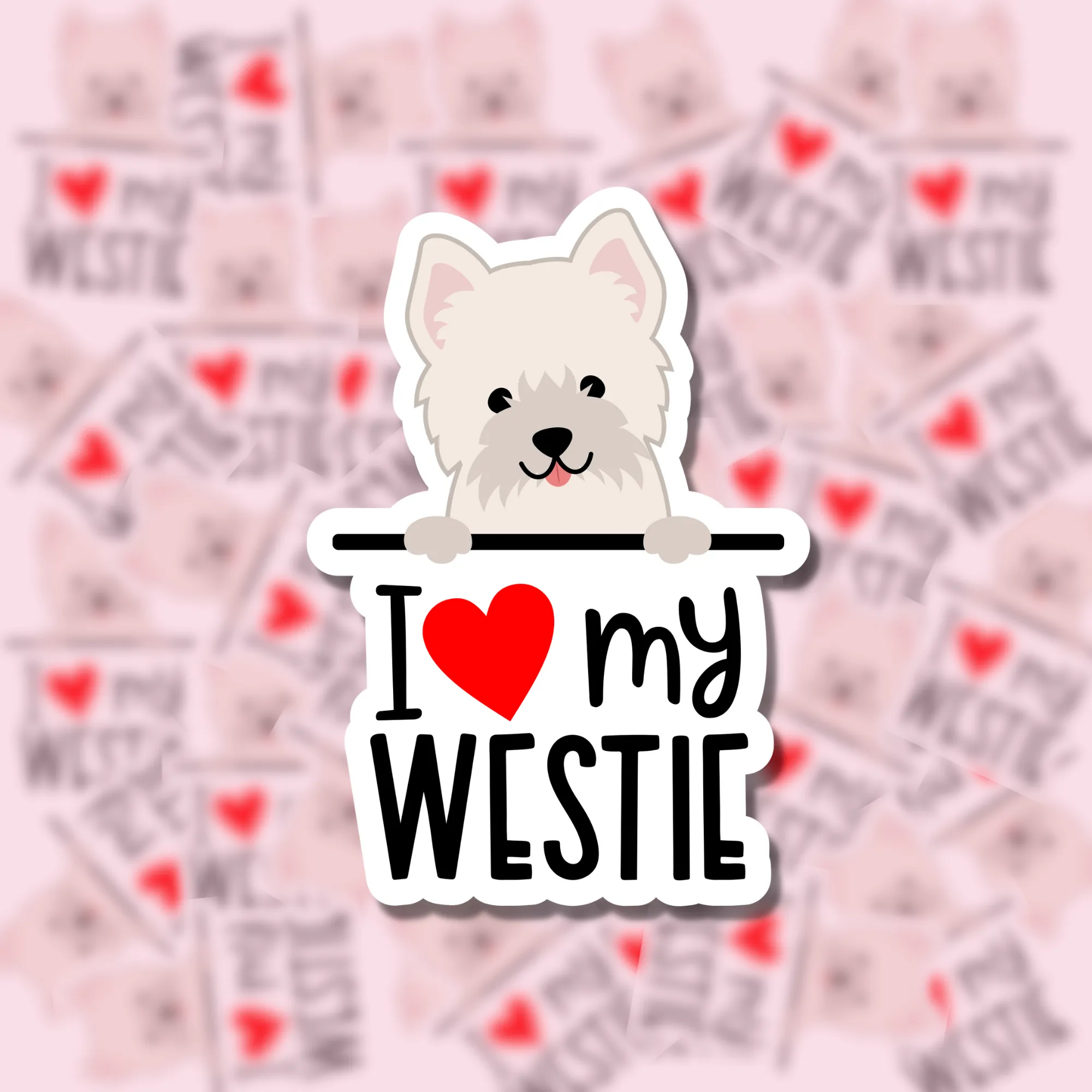 I Love my Dog Breed Sticker Charlotte's Pet