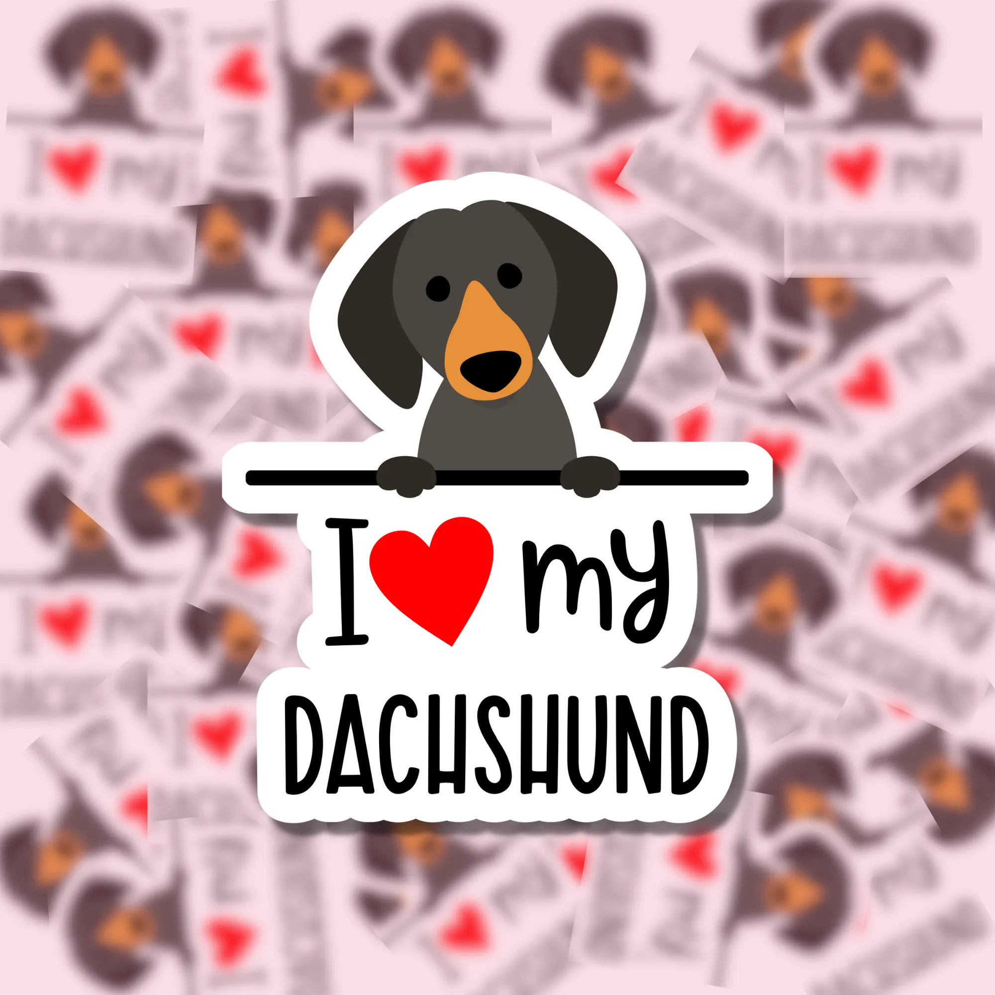 I Love my Dog Breed Sticker Charlotte's Pet