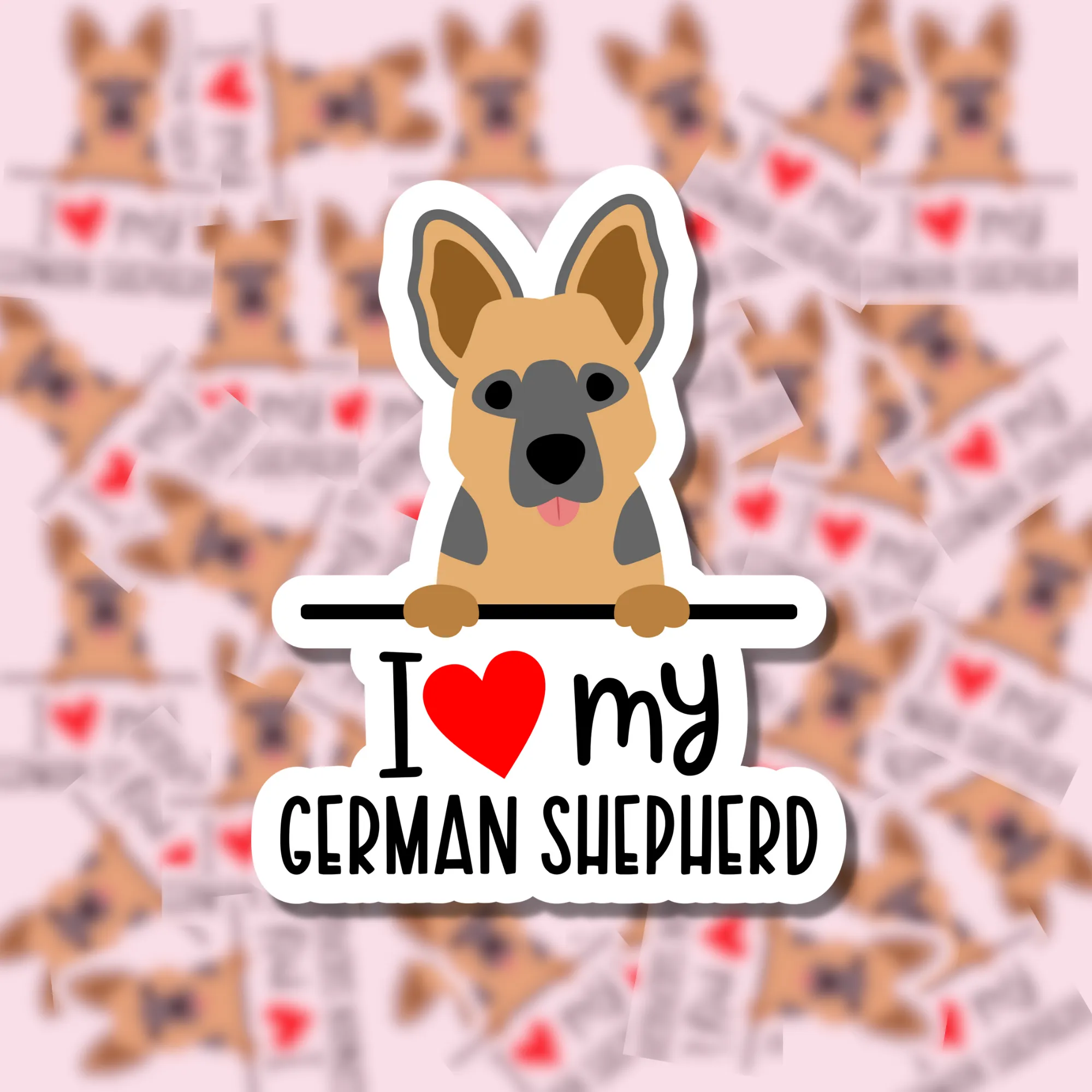 I Love my Dog Breed Sticker Charlotte's Pet