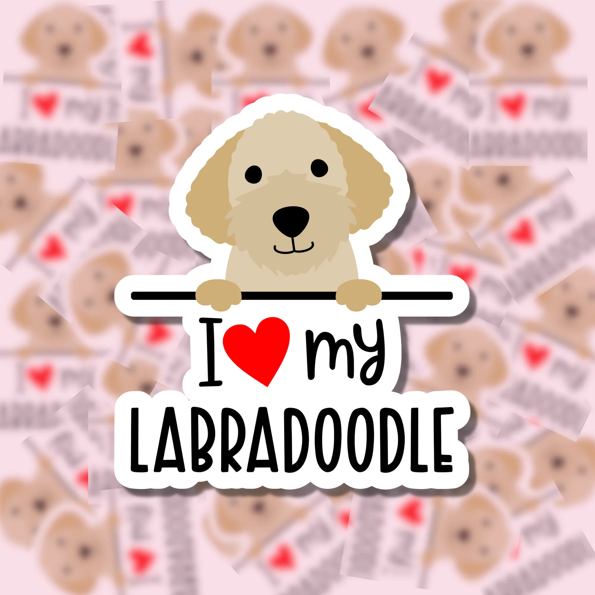 I Love my Dog Breed Sticker Charlotte's Pet