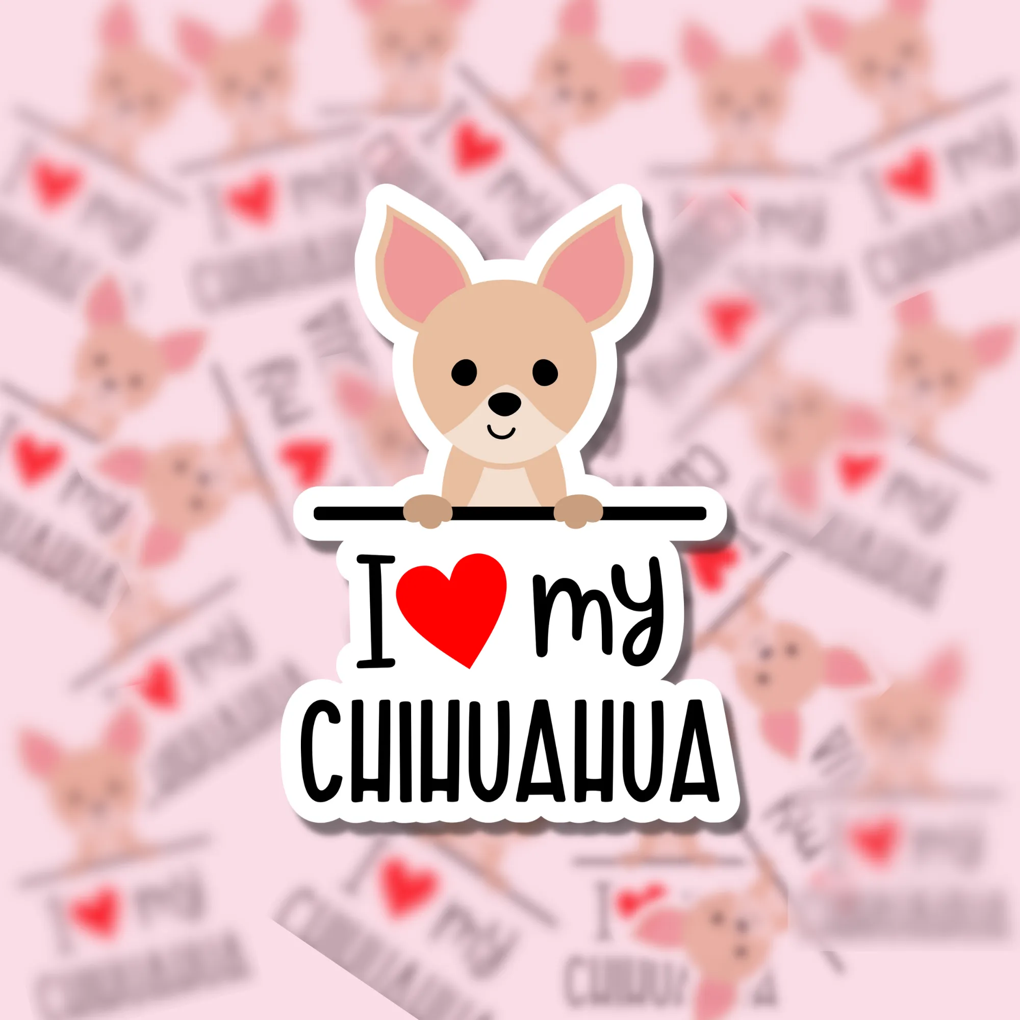 I Love my Dog Breed Sticker Charlotte's Pet