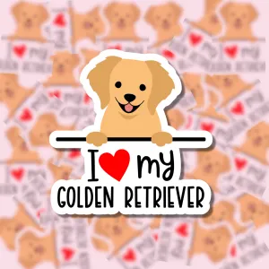 I Love my Dog Breed Sticker Charlotte's Pet