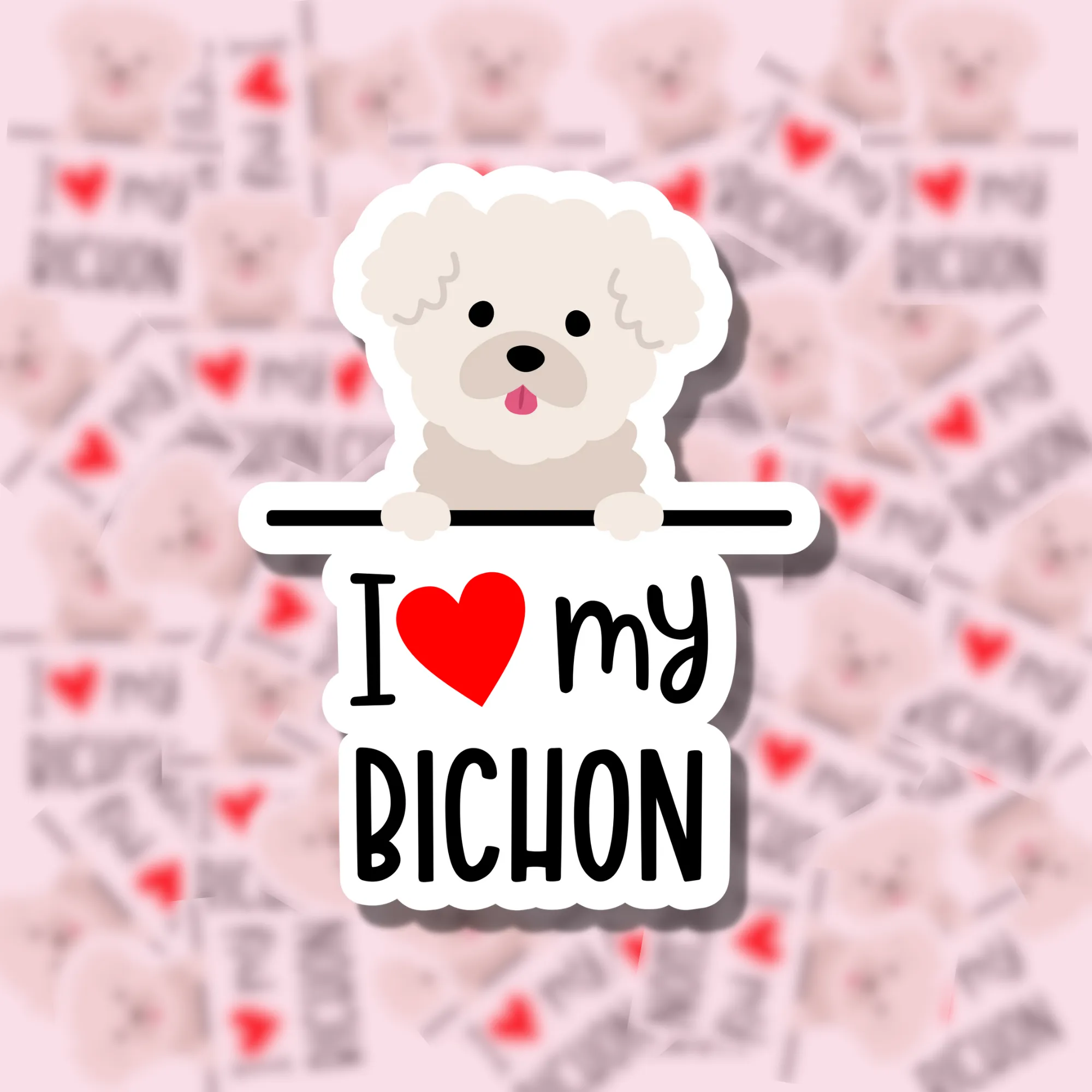 I Love my Dog Breed Sticker Charlotte's Pet