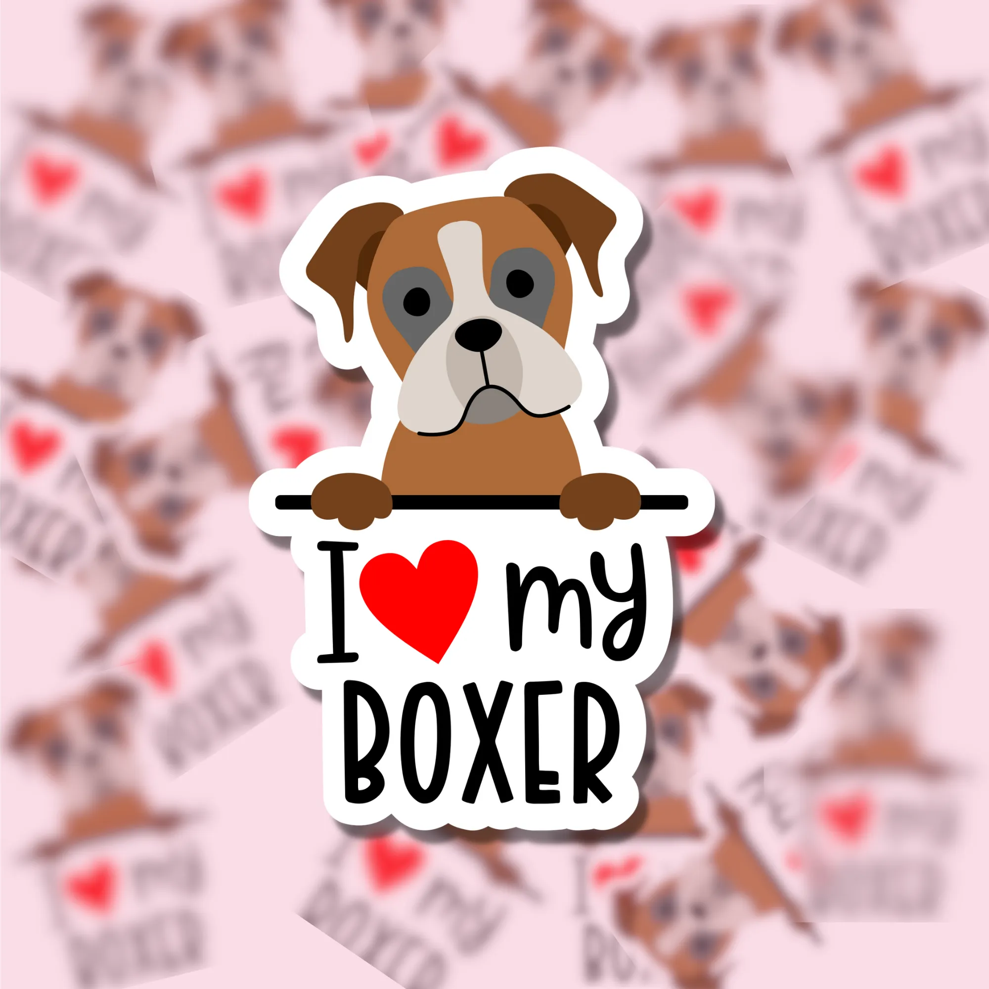 I Love my Dog Breed Sticker Charlotte's Pet