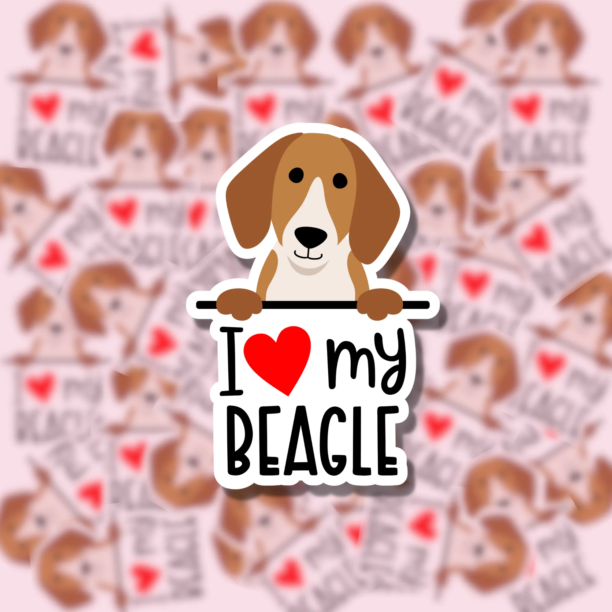I Love my Dog Breed Sticker Charlotte's Pet