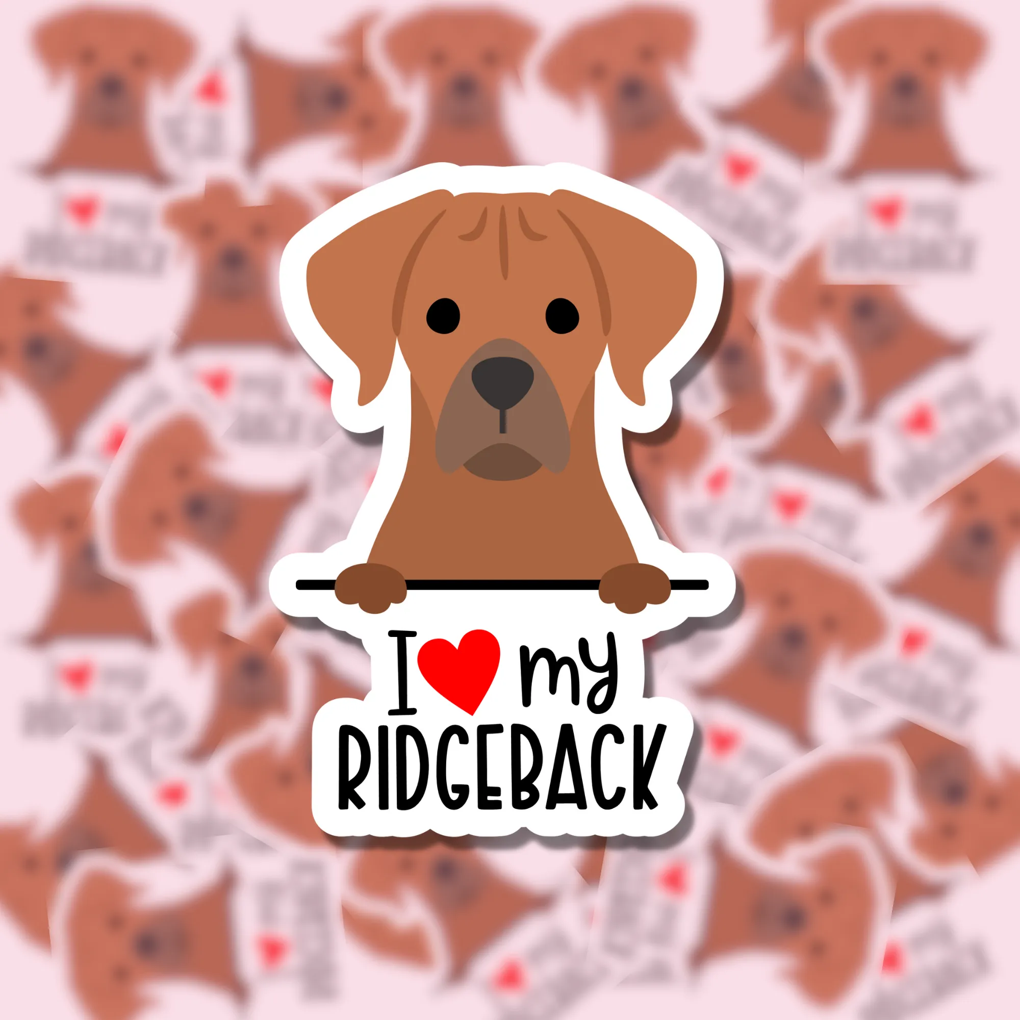 I Love my Dog Breed Sticker Charlotte's Pet