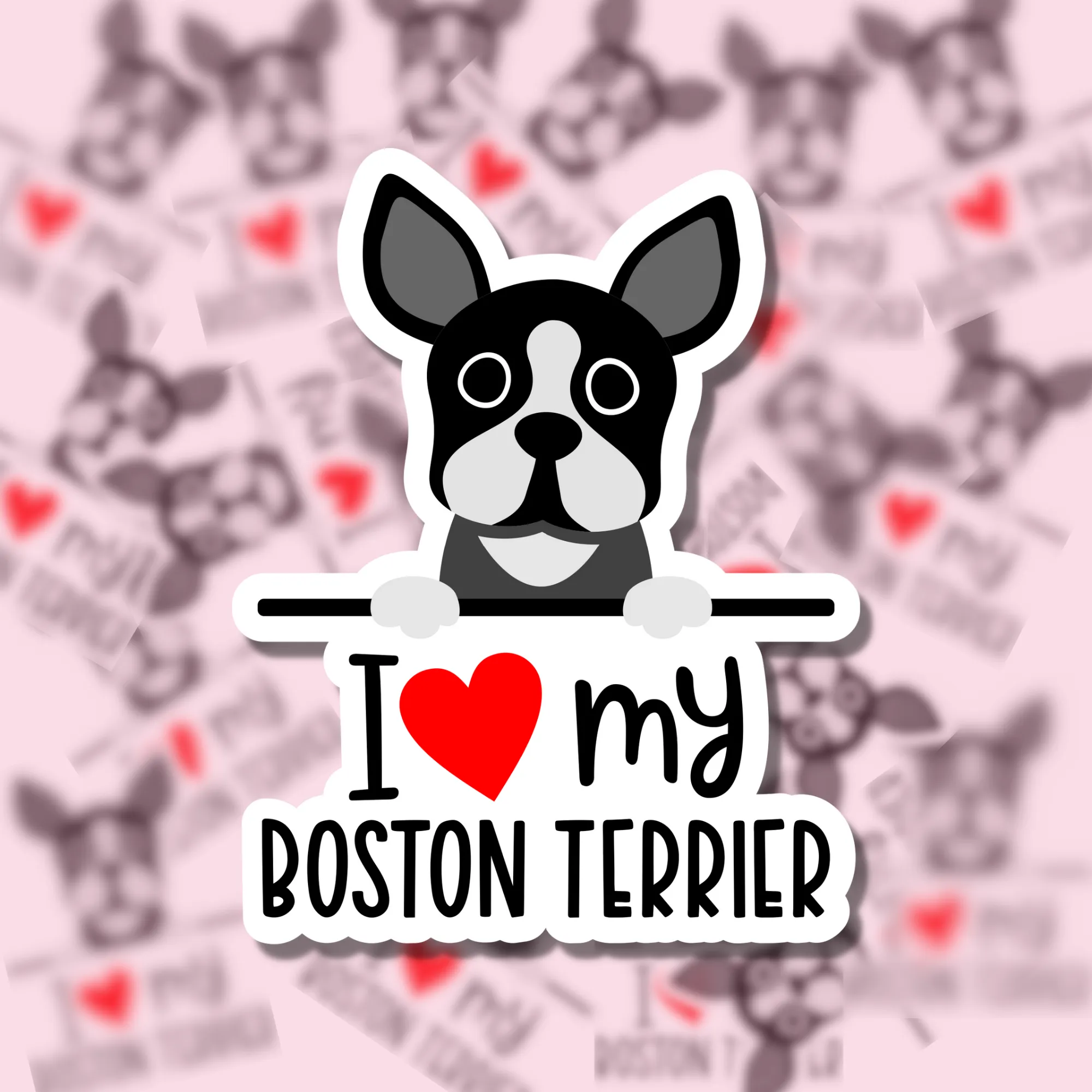 I Love my Dog Breed Sticker Charlotte's Pet