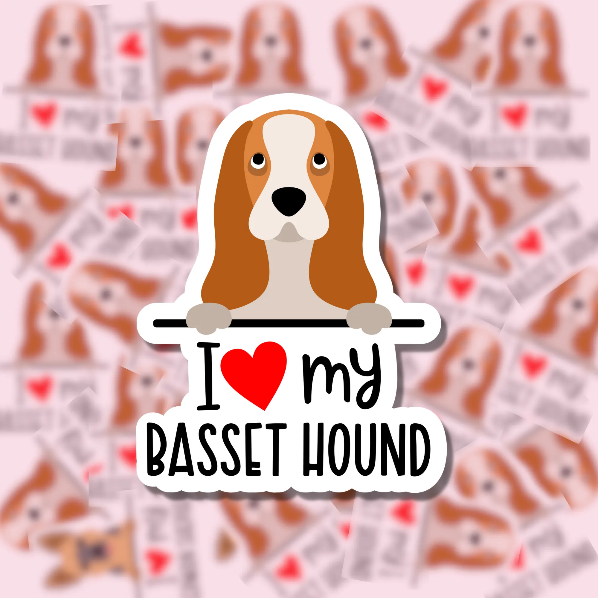 I Love my Dog Breed Sticker Charlotte's Pet