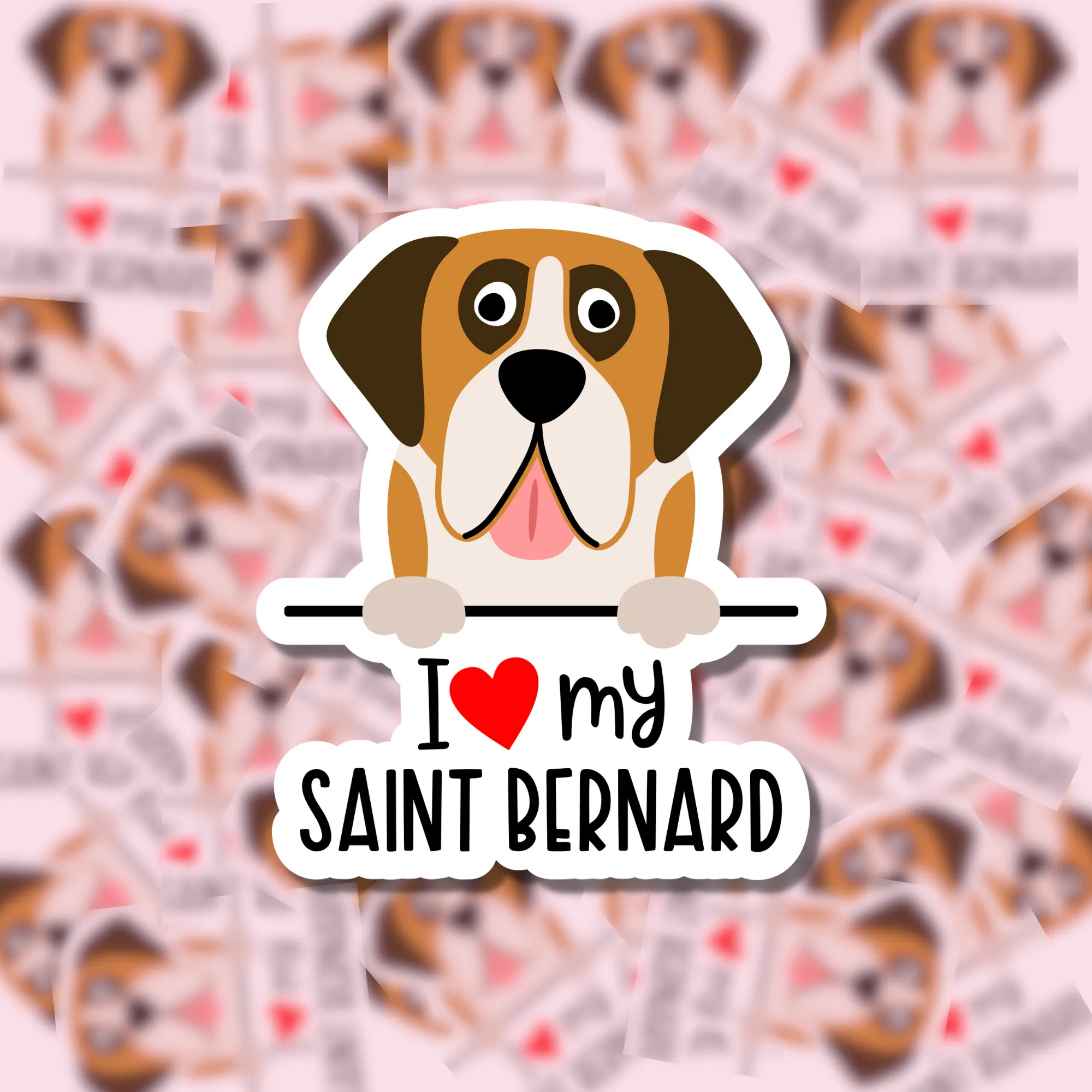 I Love my Dog Breed Sticker Charlotte's Pet