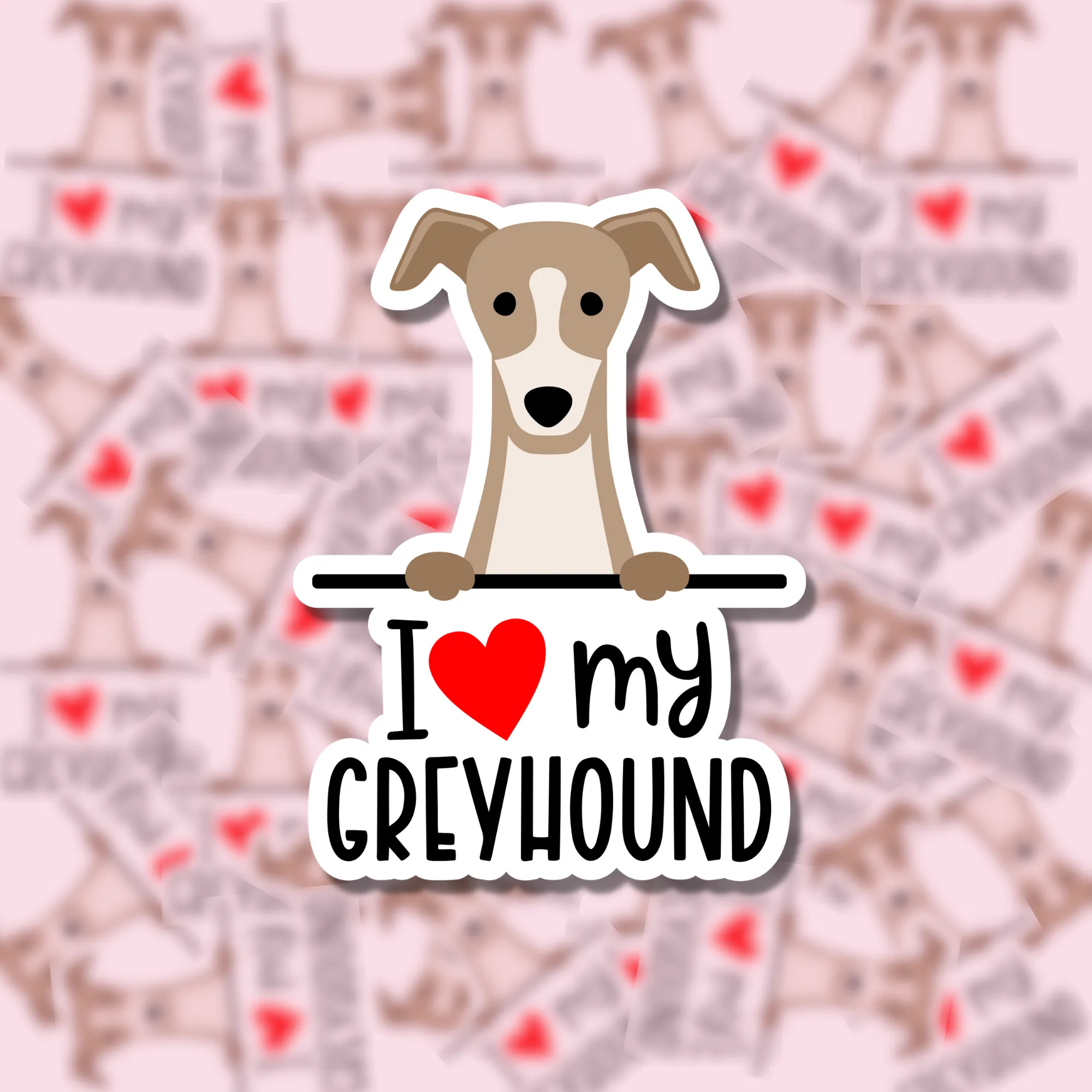 I Love my Dog Breed Sticker Charlotte's Pet