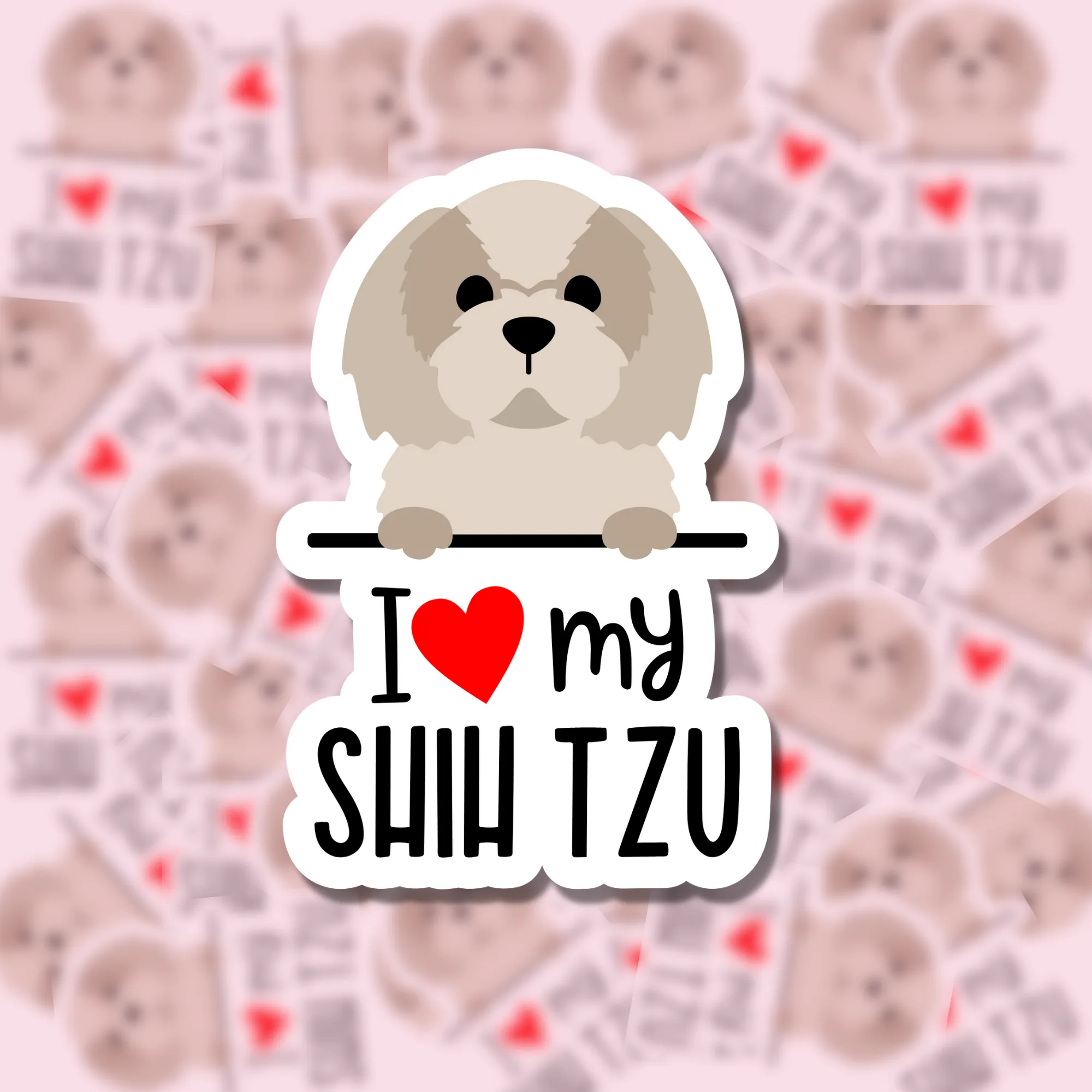 I Love my Dog Breed Sticker Charlotte's Pet