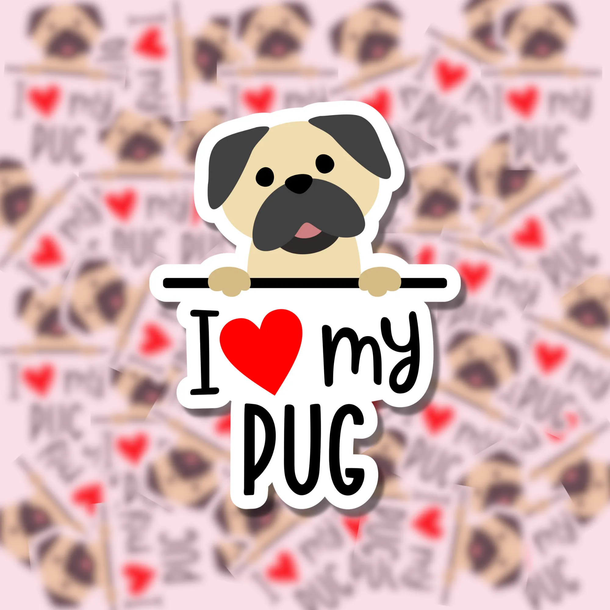 I Love my Dog Breed Sticker Charlotte's Pet