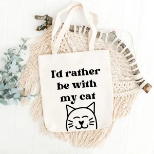 I'd Rather Be Cat Tote Bag Charlotte's Pet