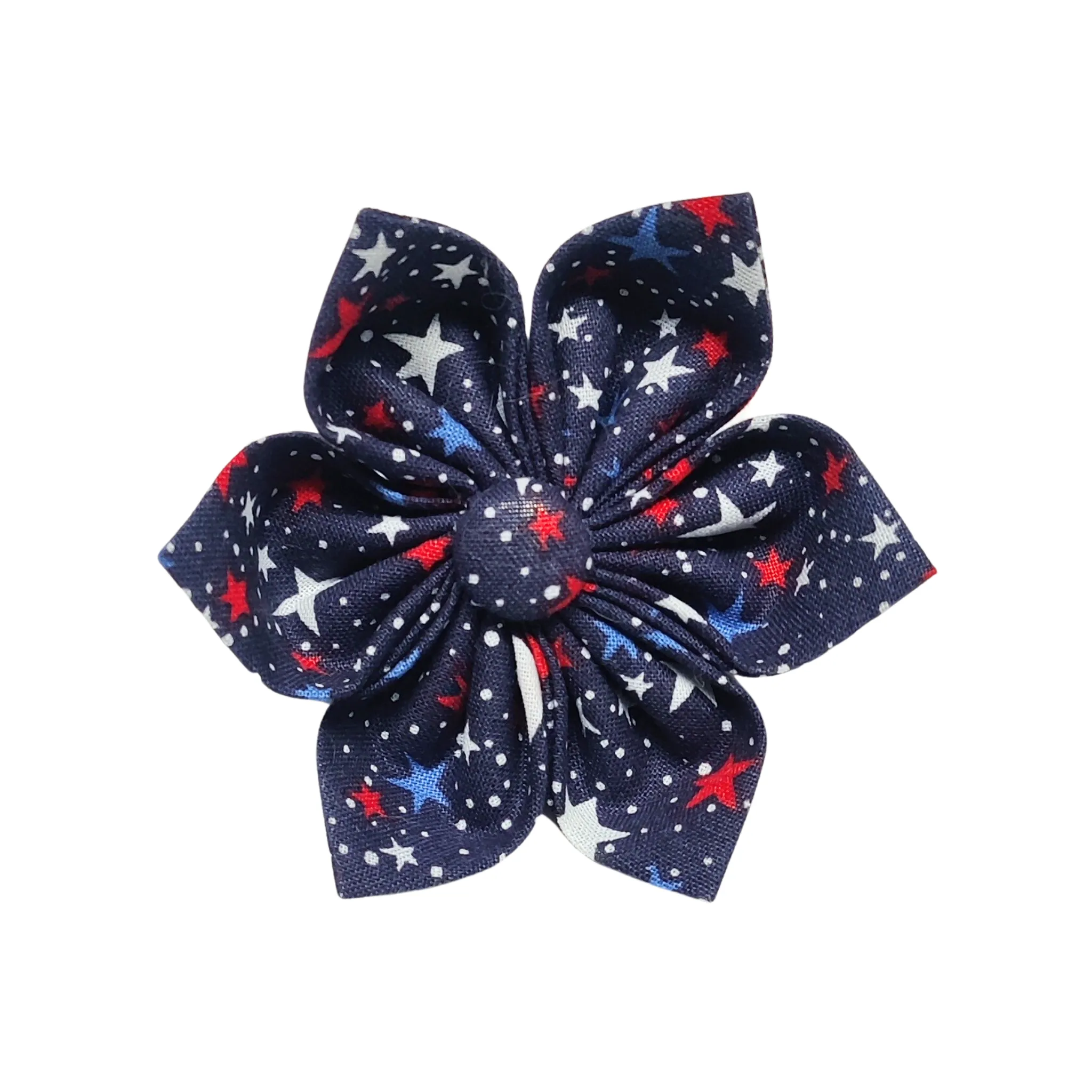 Navy Blue Stars Bow Tie/Flower Charlotte's Pet
