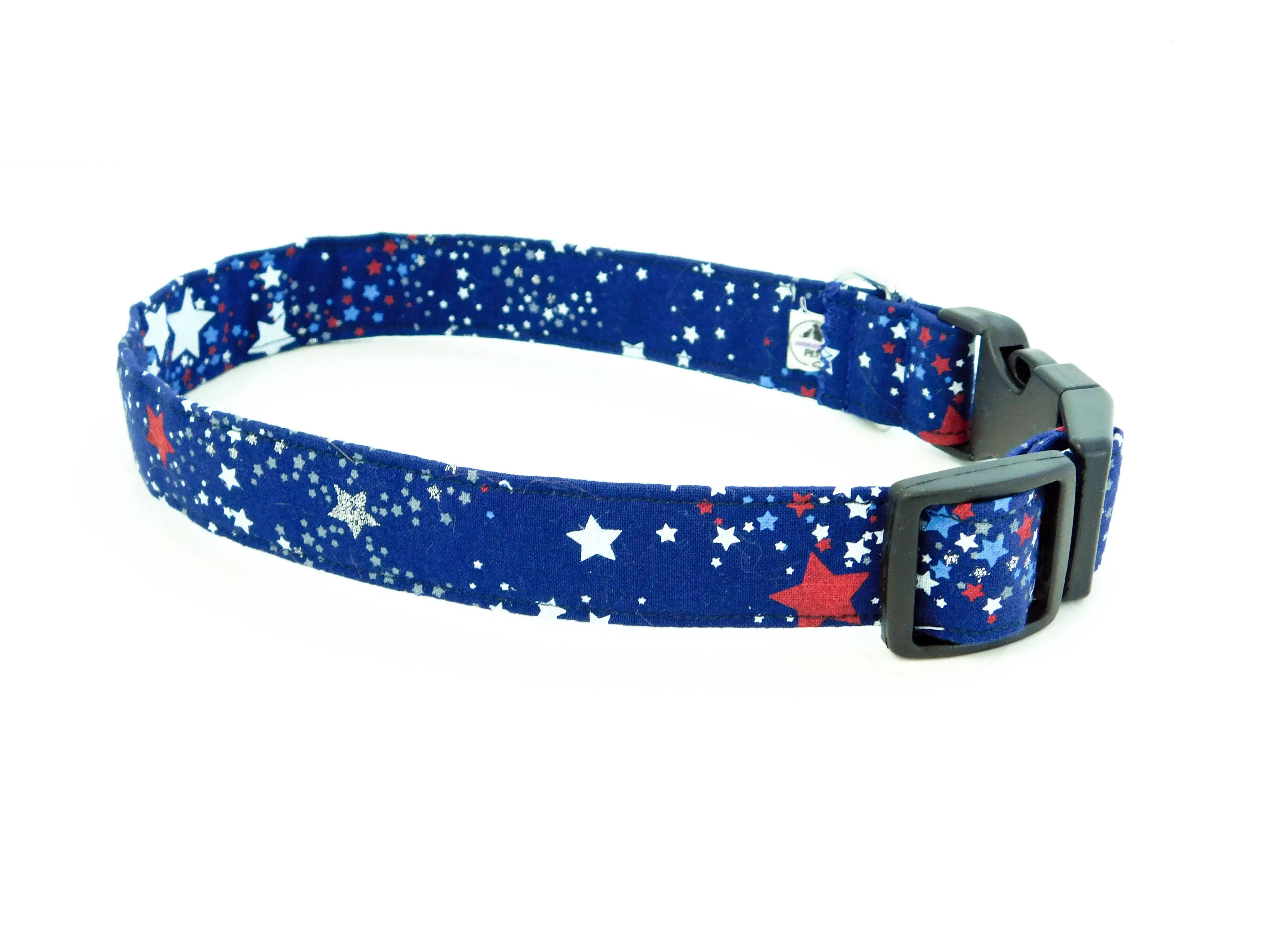 Navy Blue Stars Dog/Cat Collar Charlotte's Pet