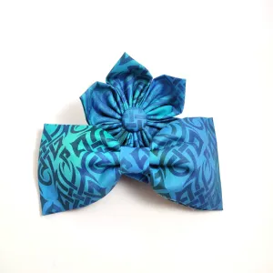 Ocean Scrolls Collar Flower/Bow Tie Charlotte's Pet