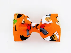 Orange Halloween Dog Bow Tie/Flower Charlotte's Pet
