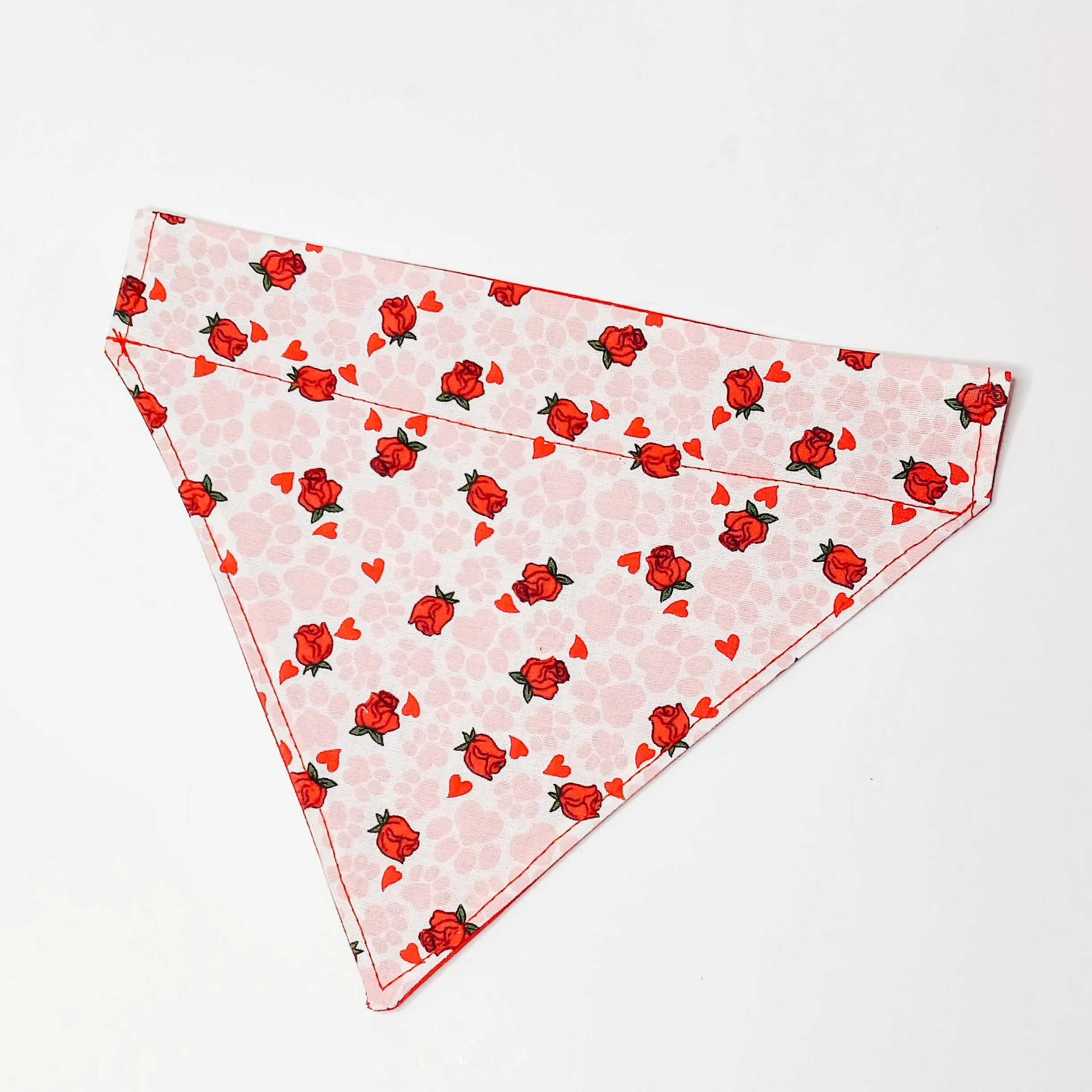 Paw Print and Roses Dog Bandana & Cat Bandana Charlotte's Pet