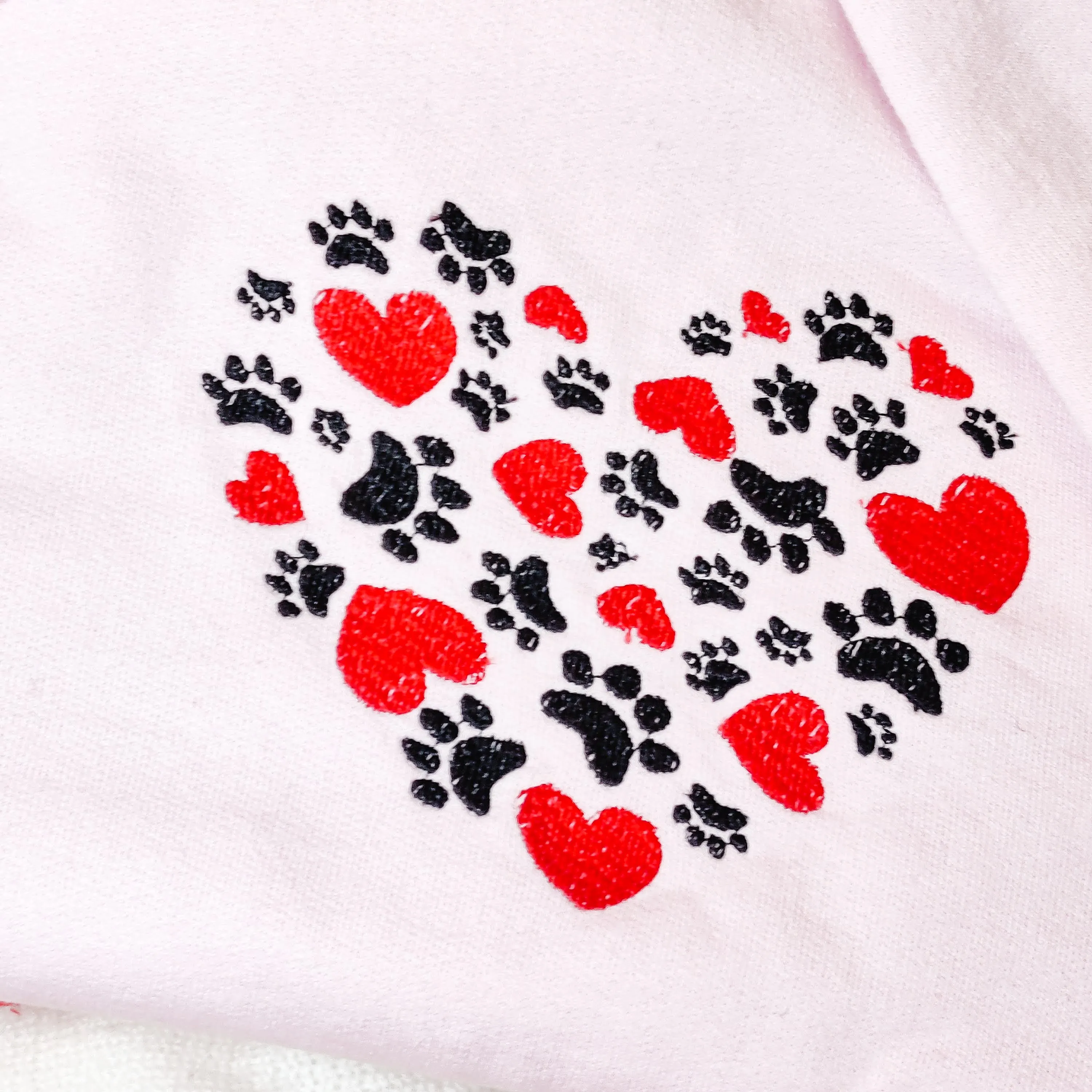 Paw Print Valentine Sweatshirt Charlotte's Pet