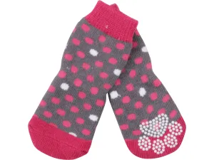 PAWISE Anti Slip Socks-Dots  4PK Pets Qatar