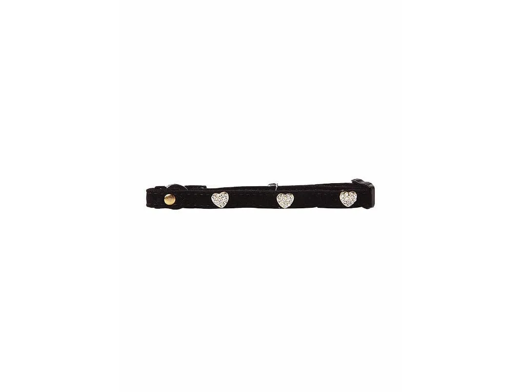 PAWISE  cat collar- diamond heart ,black Pets Qatar