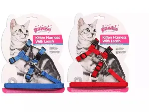 PAWISE Kitten Harness (14.5-25/18-30cm) W/1.2 Leash - S Pets Qatar
