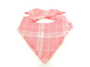 Pink Plaid Fringe Bandana Charlotte's Pet