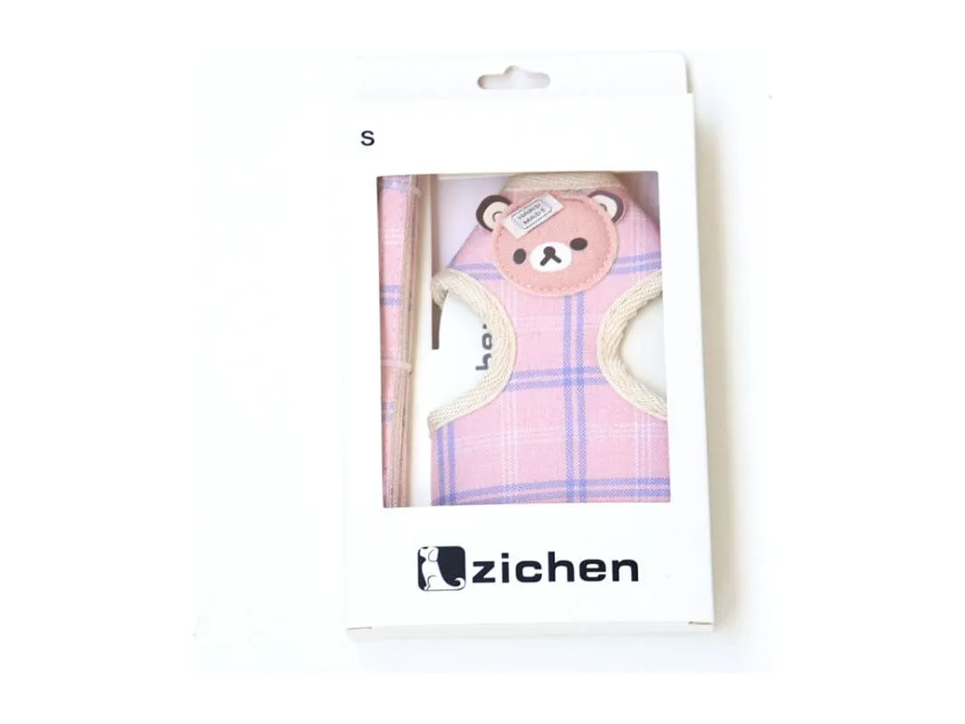 Plaid Cartoon Bear Korean Chest And Back Pets Qatar