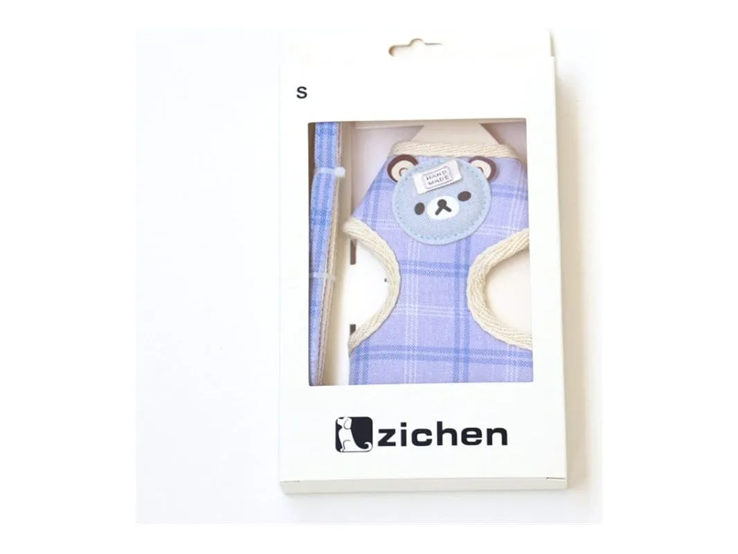 Plaid Cartoon Bear Korean Chest And Back Pets Qatar