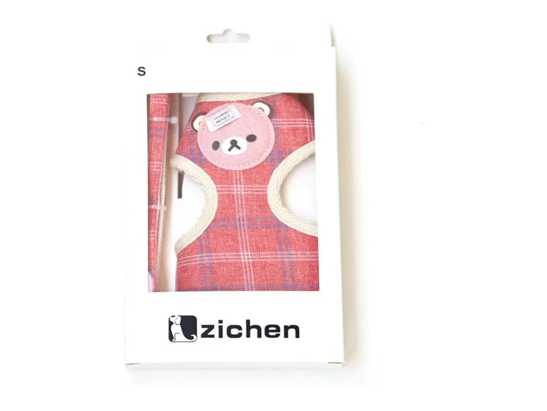 Plaid Cartoon Bear Korean Chest And Back Pets Qatar