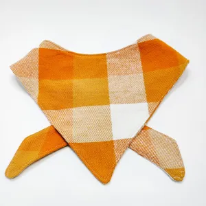Pumpkin Plaid Woven Pet Bandana Charlotte's Pet