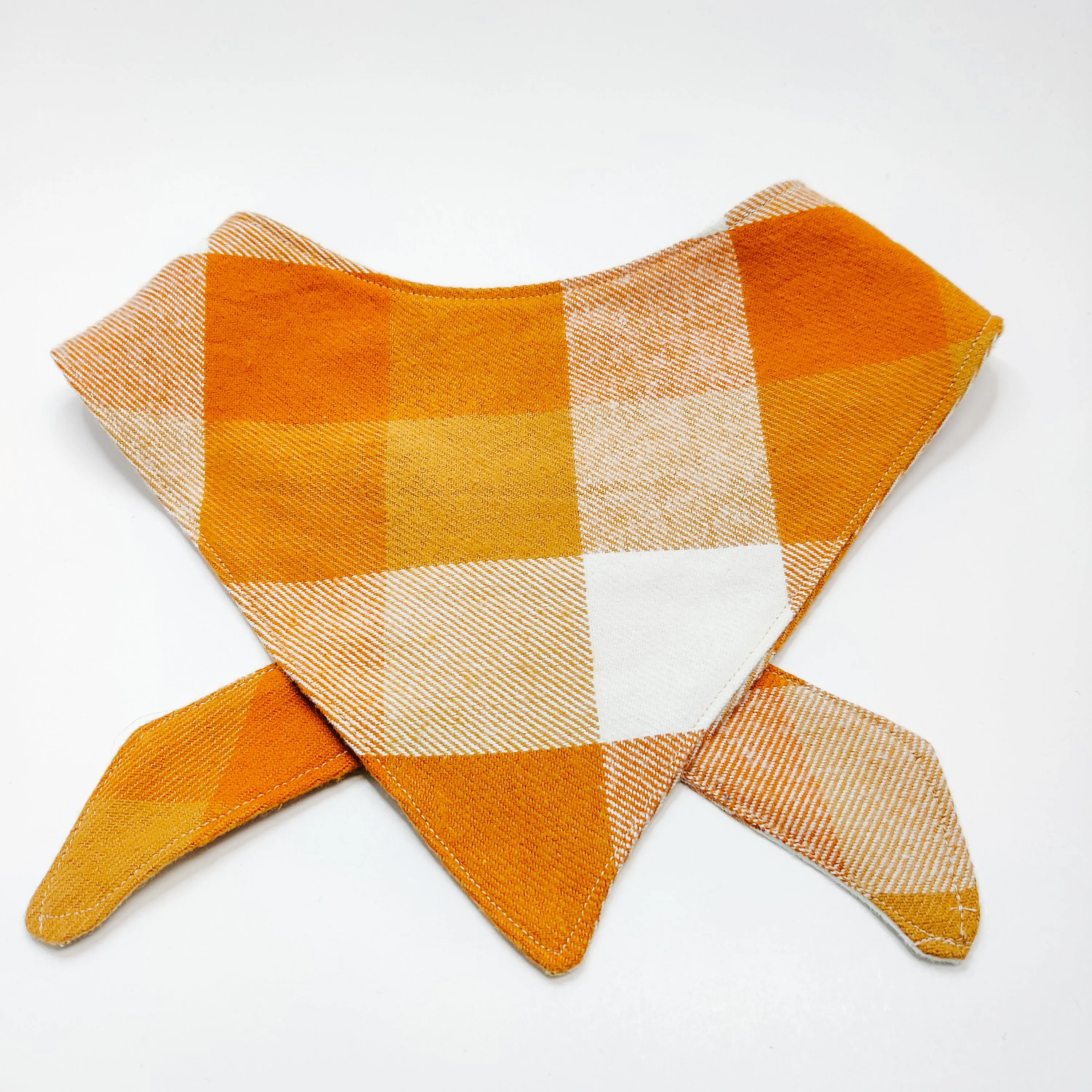 Pumpkin Plaid Woven Pet Bandana Charlotte's Pet